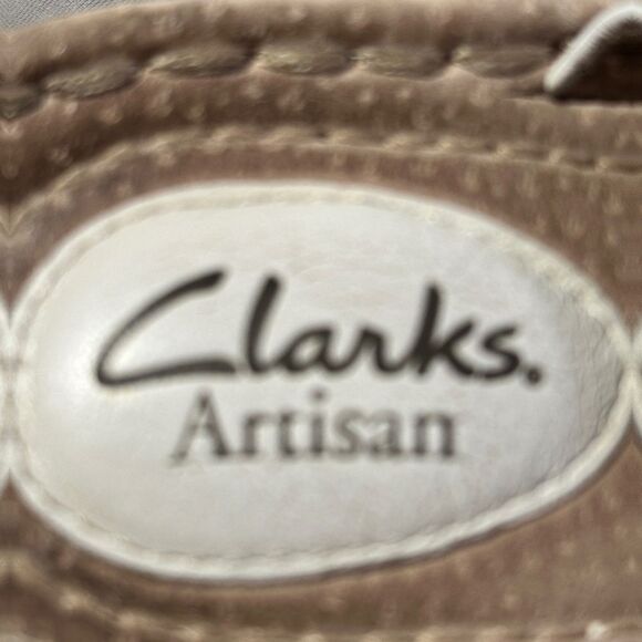 Clarks Artisan Leather Thong Sandals Turquoise Beaded Accent Sz 7 - Picture 7 of 10